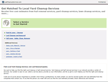 Tablet Screenshot of leafcleanupservices.com